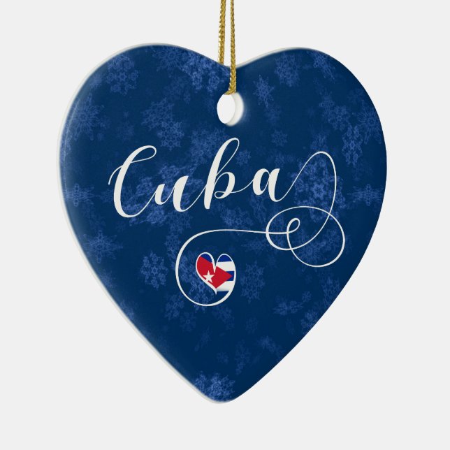Cuba Heart, Julgran Ornament, Kuban Julgransprydnad Keramik (Höger)