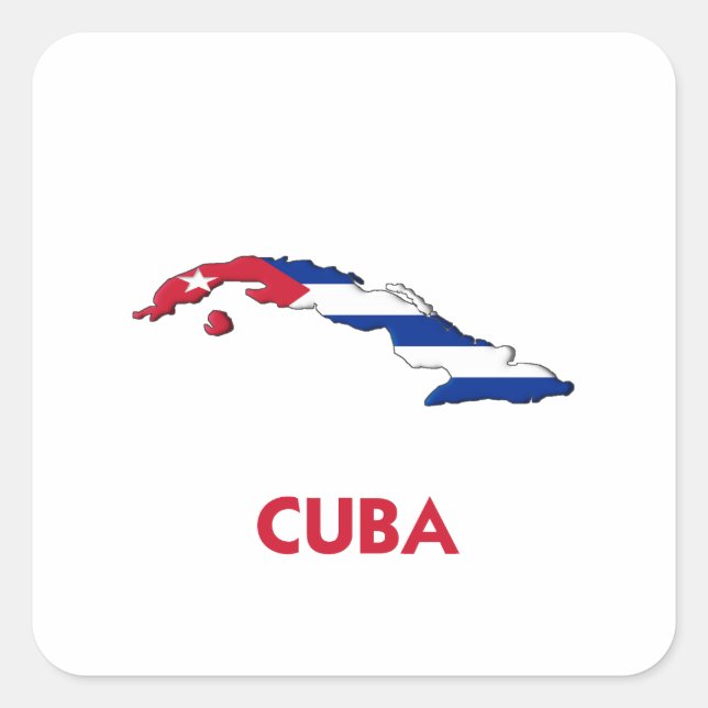 CUBA KARTA FYRKANTIGT KLISTERMÄRKE (Framsida)