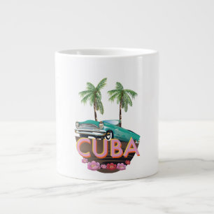 Cuba Klassisk Bil logotyp Jumbo Mugg