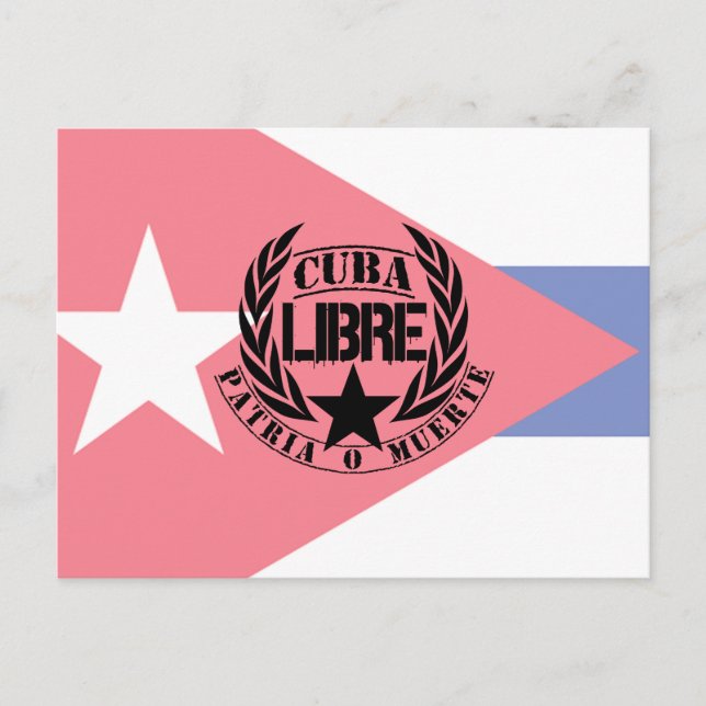 Cuba Libre Motto Laurels Vykort (Framsida)