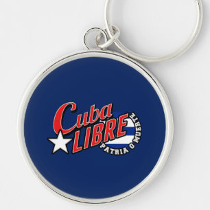 Cuba Libre Motto Rund Silverfärgad Nyckelring