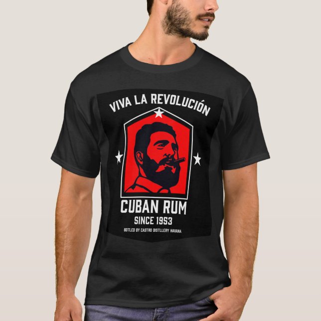 Cuba Libre Rum Drinkers Revolution T Shirt (Framsida)