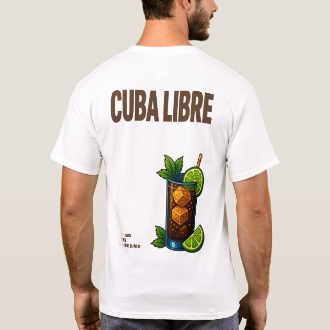 Cuba Libre T-Shirt – Classic Rum & Cola Cocktail (Baksida)
