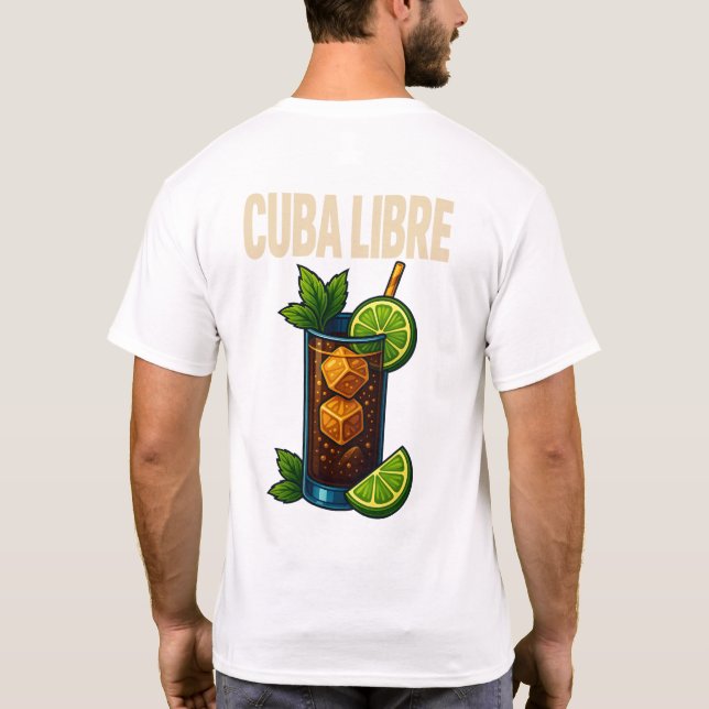 Cuba Libre T-Shirt – Classic Rum & Cola Cocktail (Baksida)