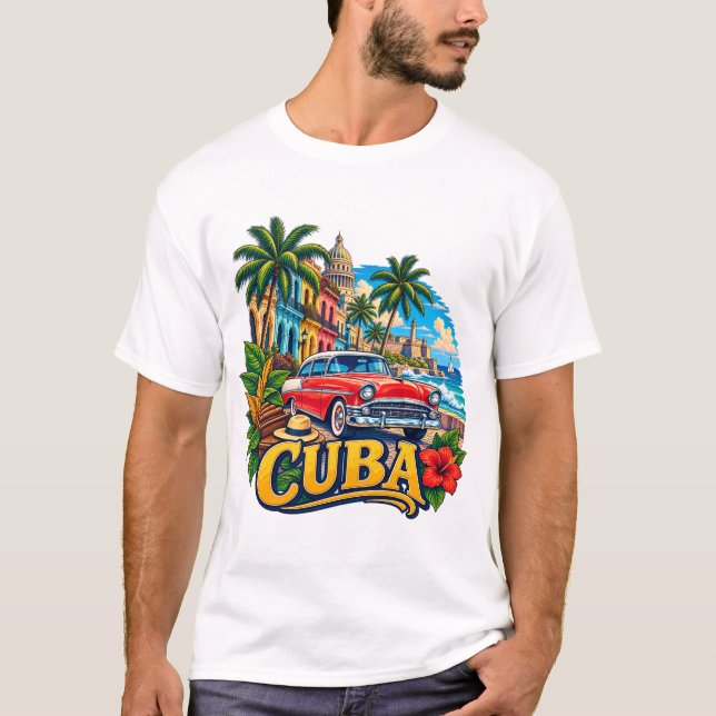 Cuba Ö- Arv Konst T-Shirt (Framsida)