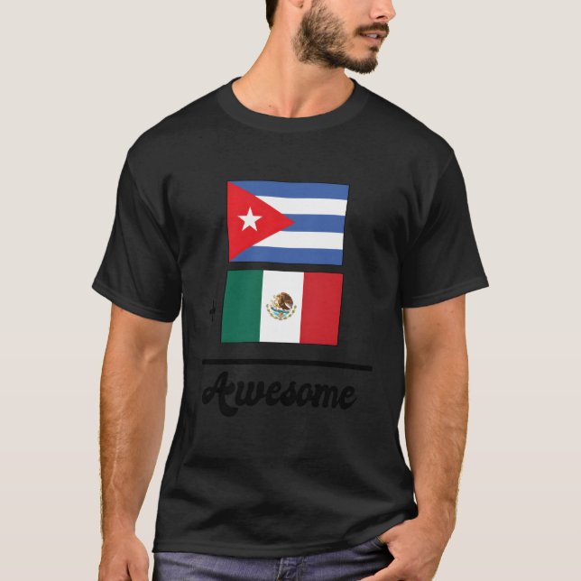 Cuba Plus Mexiko Equals Fantastisk Kubanska Mexika T Shirt (Framsida)