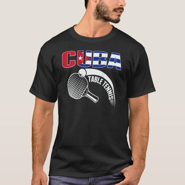 Cuba Table Tennis   Cuban Ping Pong Supporter Spor T Shirt (Framsida)