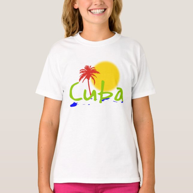 cuba tropikernaskjortor tee shirt (Framsida)