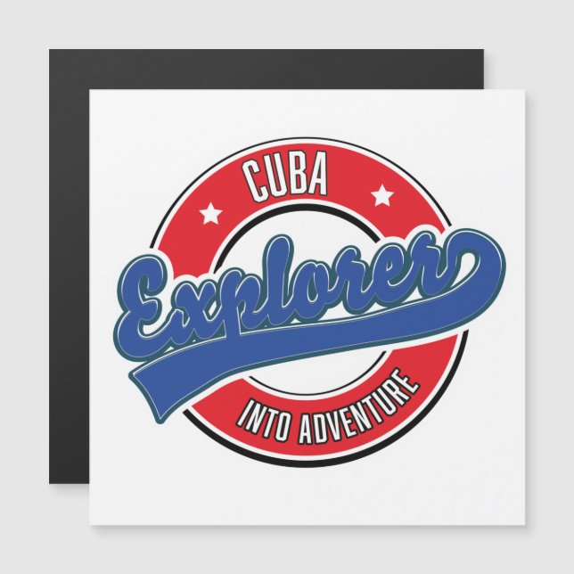 Cuba upptäckare i äventyrslogotyp (Fram/baksida)