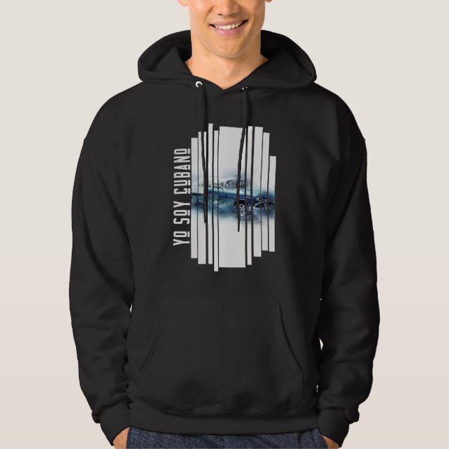 CUBA YO SOY CUBANO  SUMMER RETRO CAR CUBAN STYLE HOODIE (Framsida)