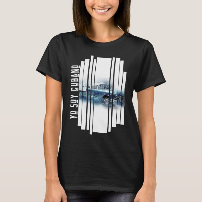 CUBA YO SOY CUBANO  SUMMER RETRO CAR CUBAN STYLE T SHIRT (Framsida)