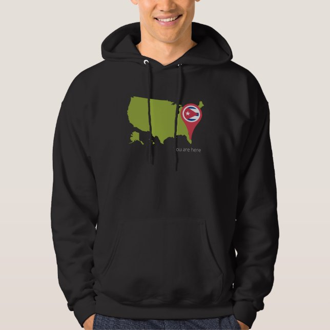 Cuba You are Her USA Cuban Pride 305 Miami Florida Hoodie (Framsida)