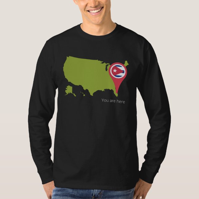 Cuba You are Her USA Cuban Pride 305 Miami Florida T Shirt (Framsida)