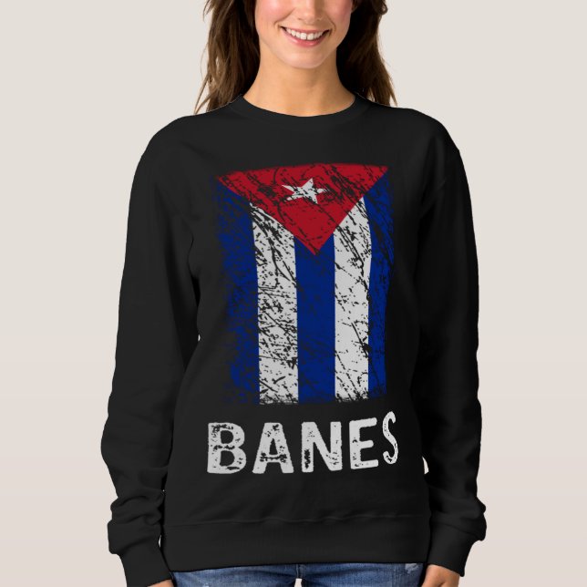Cuban Flag Banes Cuban Pride T Shirt (Framsida)