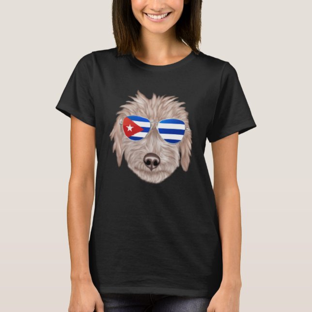 Cuban Flag Bedlington Terrier Dog Cuba Pocket T Shirt (Framsida)
