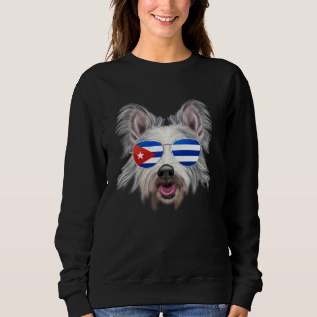 Cuban Flag Berger Picard Dog Cuba Pocket T Shirt (Framsida)