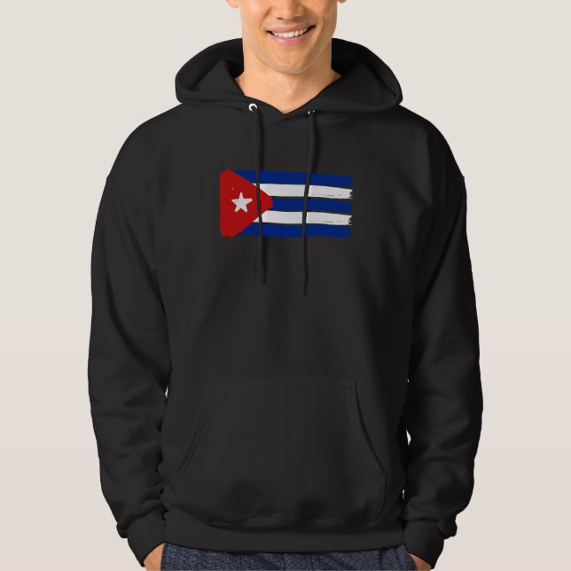 Cuban Flag Cuba Pride Cuba Travel Proud Cuban Cuba Hoodie (Framsida)