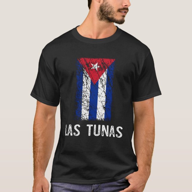 Cuban Flag Las Tunas Cuban Pride T Shirt (Framsida)