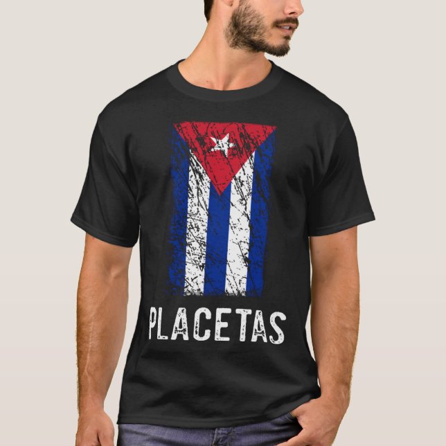Cuban Flag Placetas Cuban Pride T Shirt (Framsida)
