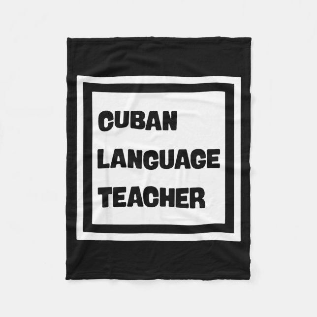 Cuban Language Teacher  Fleecefilt (Framsidan)