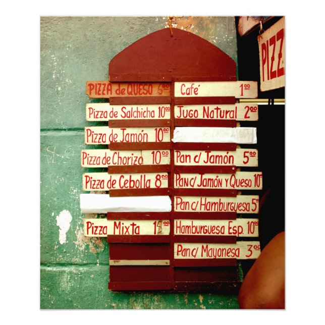 Cuban Pizza Shop | Skriv ut Fototryck (Framsidan)