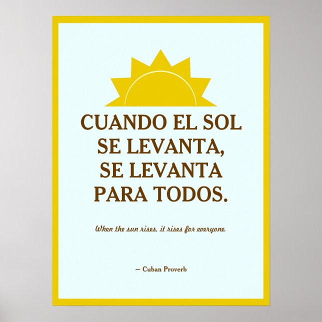 Cuban Proverb Poster (Framsidan)