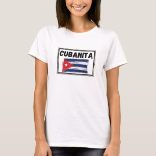 Cubanita Cuban Girl Flagga T Shirt