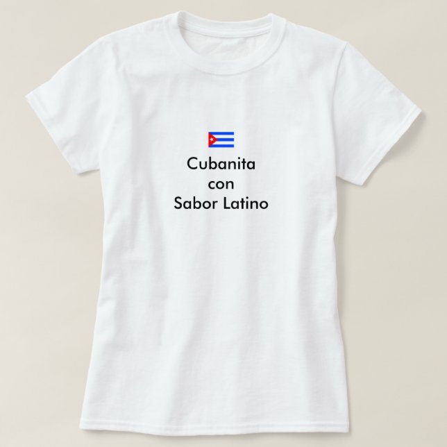 Cubanita lurar saborlatinoT-tröja Tee Shirt (Design framsida)