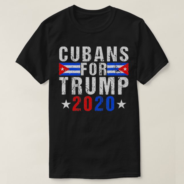Cubans For Trump Cuba Flag US Presidential Electio T Shirt (Design framsida)