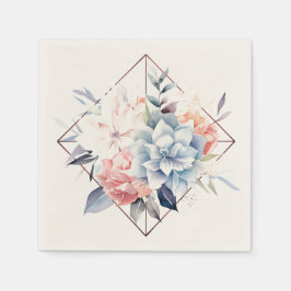 Cube-Flower-2: Personliga Bröllopsservetter Pappersservett