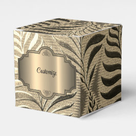 Cube guld Löv Motif Cube Presentaskar