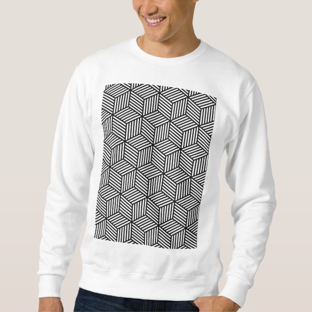 Cube Lines Lång Ärmad Tröja (Framsida)