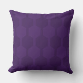 Cube Lines Regal Purple Throw Pillow Kudde
