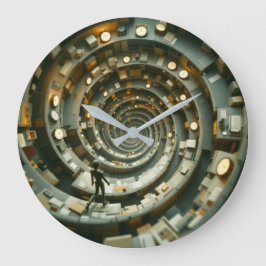 Cubicle Descent of Deadlines Wall Clock Stor Klocka