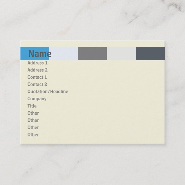 Cubicle - knubbig visitkort (Framsida)