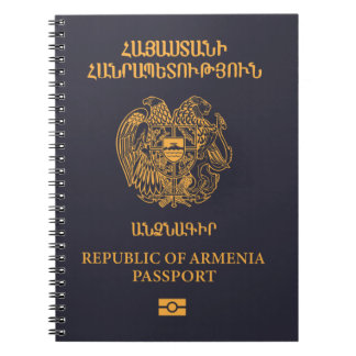 Cubierta del pasaporte de Armenia Anteckningsbok