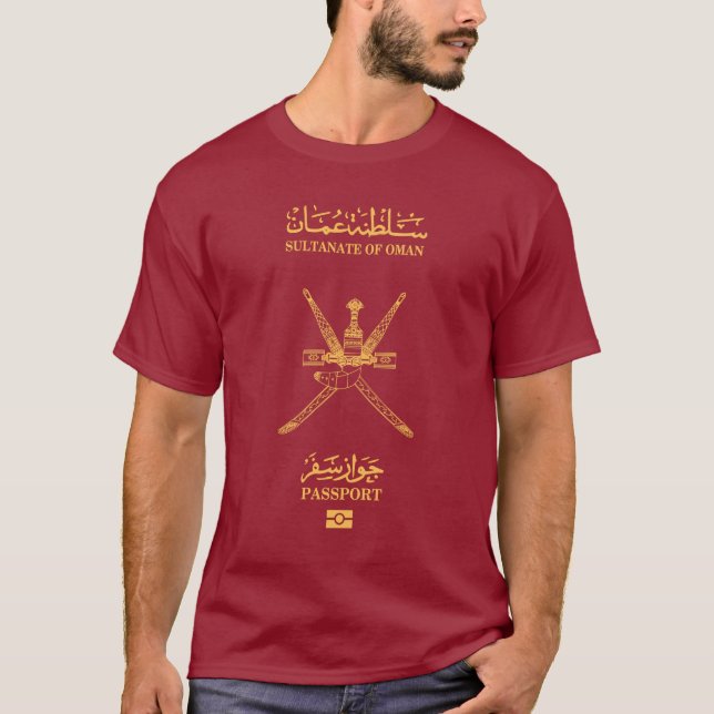 Cubierta para pasaporte de Omán T Shirt (Framsida)