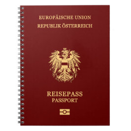 Cubierta pasaporte Austria Anteckningsbok