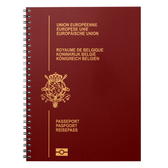 Cubierta pasaporte Belgica Anteckningsbok (Framsidan)