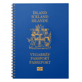 Cubierta pasaporte Islandia Anteckningsbok