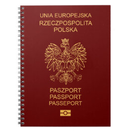 Cubierta pasaporte Polonia Anteckningsbok