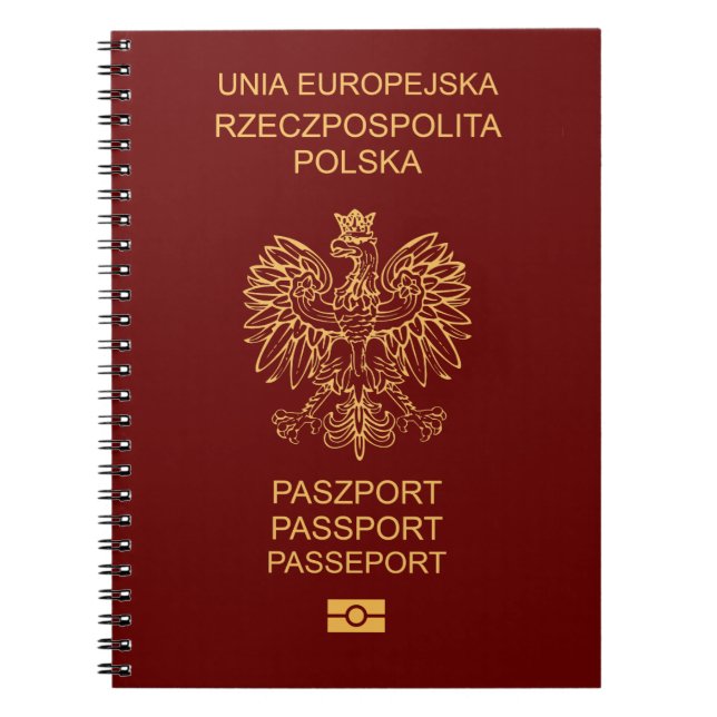 Cubierta pasaporte Polonia Anteckningsbok (Framsidan)