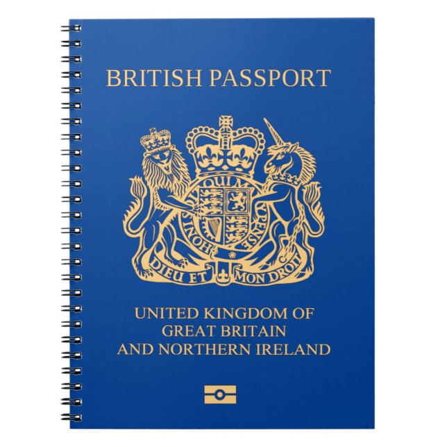 Cubierta pasaporte Reino Unido Anteckningsbok (Framsidan)