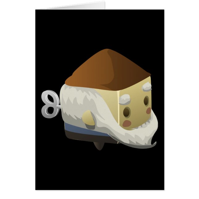 Cubimal tekniskt felgnome hälsningskort (Framsidan)