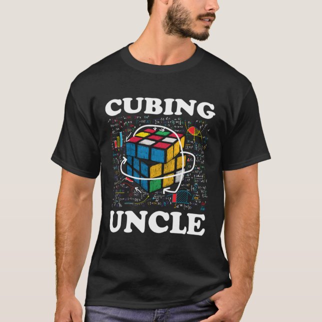 Cubing Uncle Speed Cubing Math T Shirt (Framsida)