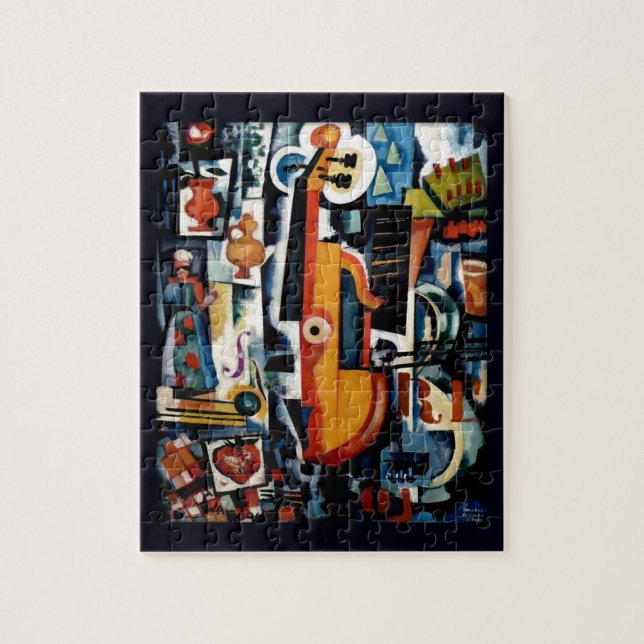 Cubism för Parto da violaBom Ménage ~1916 ~ Pussel (Vertikal)