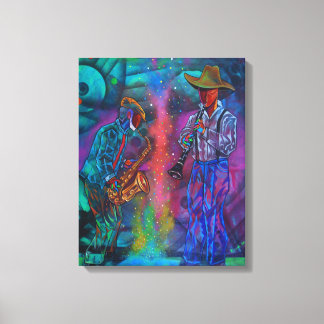 Cubism Jazz Musicians Canvastryck