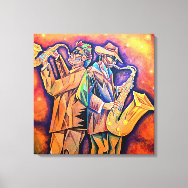 Cubism Musicians Portrait Canvastryck (Framsida)