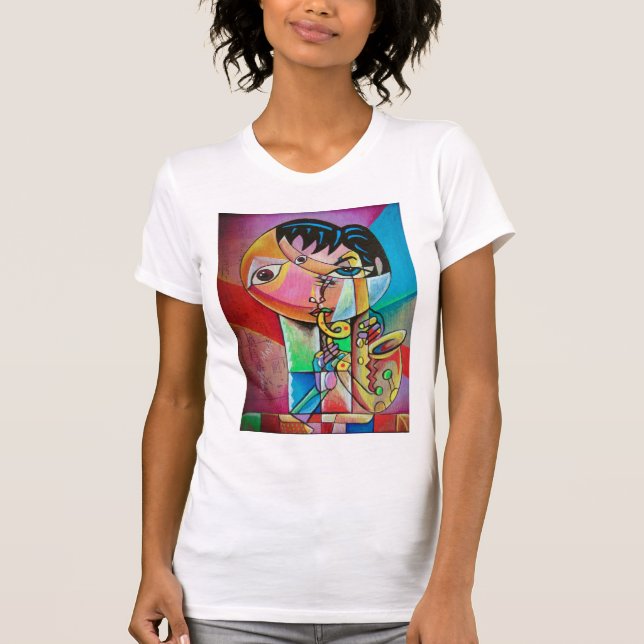 Cubism Musicians   T-Shirt (Framsida)