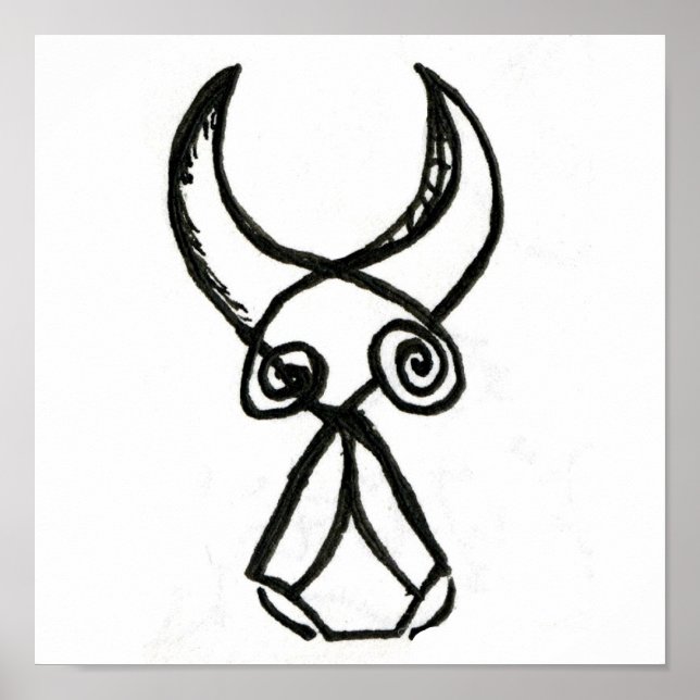 Cubist Bull Poster (Framsidan)